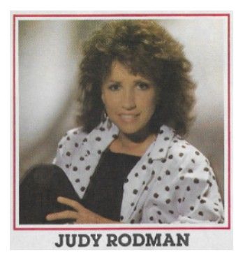 Rodman, Judy / Closeup--Polka Dot Shirt / 1986