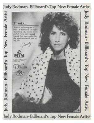 Rodman, Judy / Billboard's Top New Female Artist / 1986