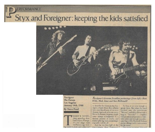 Foreigner / The Forum / 1-14-80