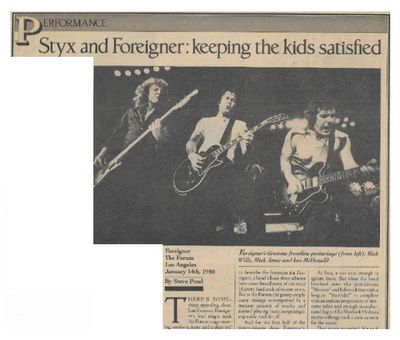 Foreigner / The Forum / 1-14-80