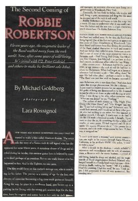 Robertson, Robbie / The Second Coming of Robbie Robertson / 1987