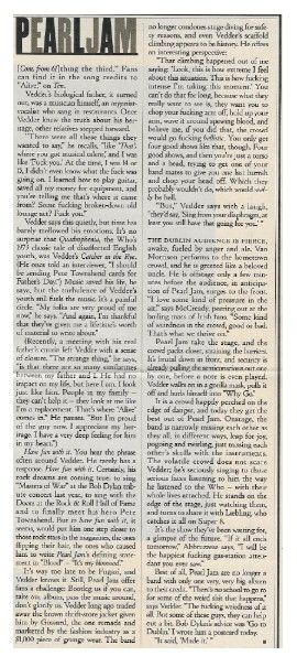 Pearl Jam / Rolling Stone Story / 10-28-93