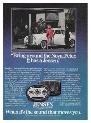 Jensen / Quadrax Four-Way Car Stereo Speaker System / 1980