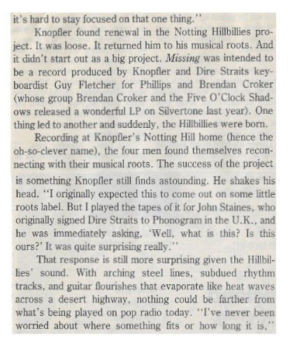 Notting Hillbillies, The / Missing...Presumed Having a Good Time / 1990