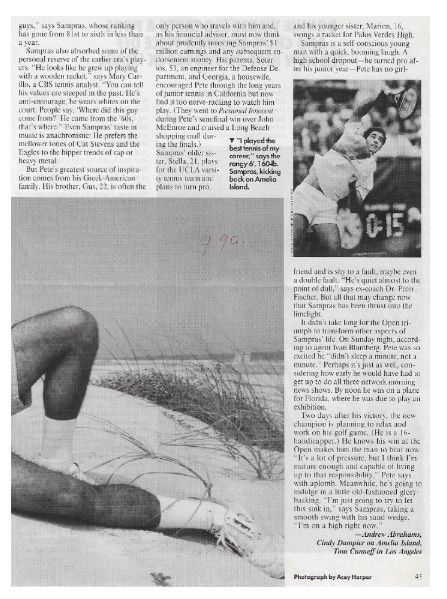 Sampras, Pete / People Story / 9-90