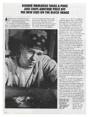New Kids On the Block / Donnie Wahlberg Takes a Poke / 1990