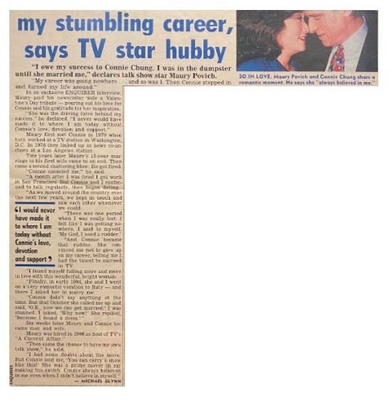 Povich, Maury--Connie Chung / My Stumbling Career / 1992