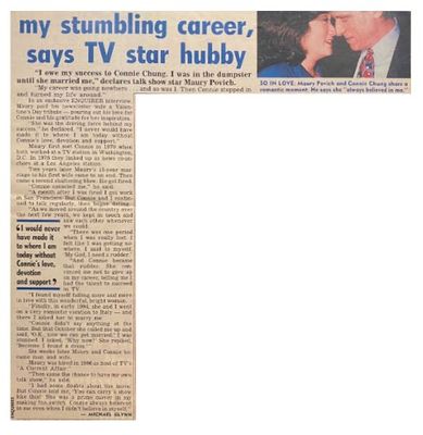 Povich, Maury--Connie Chung / My Stumbling Career / 1992