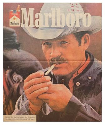 Marlboro / Cowboy Lighting Up / 1980