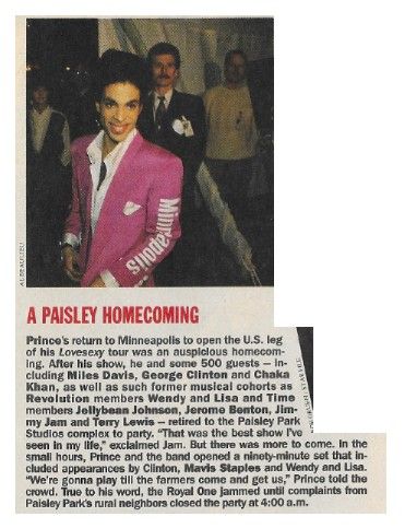 Prince / A Paisley Homecoming / 1988