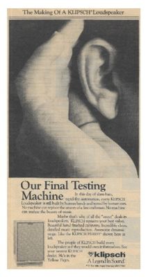 Klipsch / Our Final Testing Machine / 1983