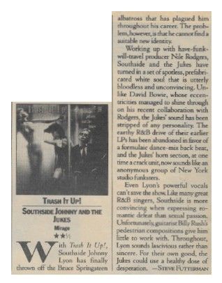 Southside Johnny + The Jukes / Trash It Up! / 1983