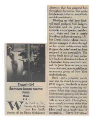 Southside Johnny + The Jukes / Trash It Up! / 1983