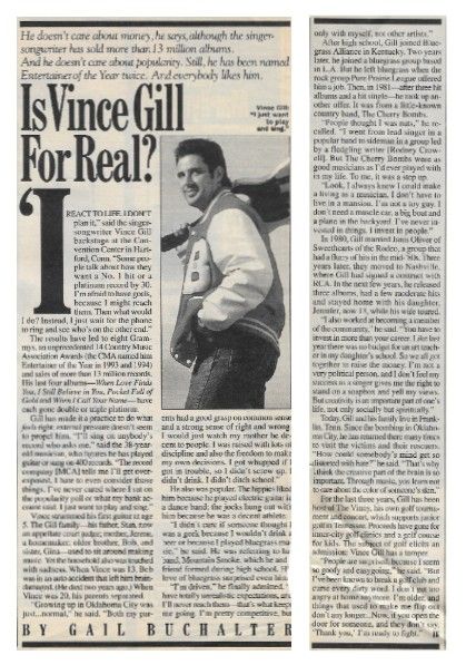 Gill, Vince / Is Vince Gill for Real? / 1996