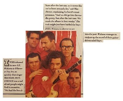 INXS / Release of Welcome to Wherever You Are / 1992