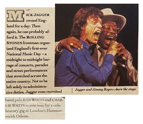 Jagger, Mick--Jimmy Rogers / London, UK--National Music Day / 1992
