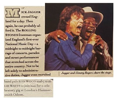 Jagger, Mick--Jimmy Rogers / London, UK--National Music Day / 1992
