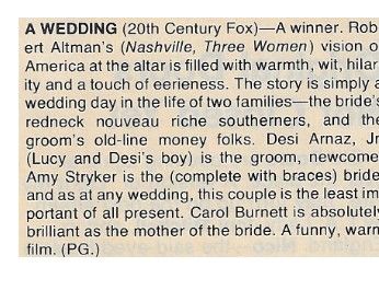 Arnaz, Desi (Jr.) / A Wedding / 1979