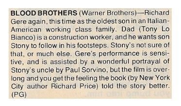 Gere, Richard / Blood Brothers / 1979