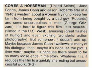 Fonda, Jane / Comes a Horseman / 1979