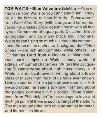 Waits, Tom / Blue Valentine / 1979