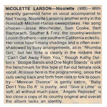 Larson, Nicolette / Nicolette / 1979