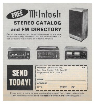 McIntosh / Stereo Catalog and FM Directory / 1981