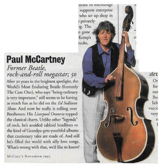 McCartney, Paul / Former Beatle, Rock-and-Roll Megastar / 1992