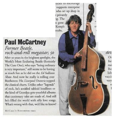 McCartney, Paul / Former Beatle, Rock-and-Roll Megastar / 1992
