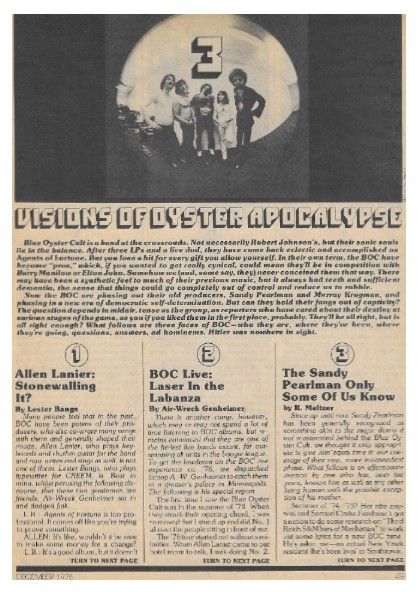 Blue Oyster Cult / Visions of Oyster Apocalypse / 1976