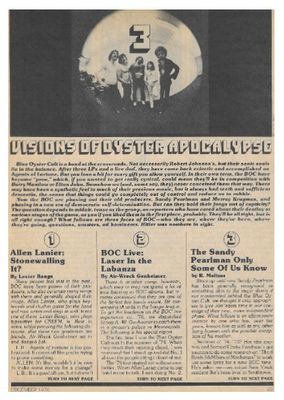 Blue Oyster Cult / Visions of Oyster Apocalypse / 1976