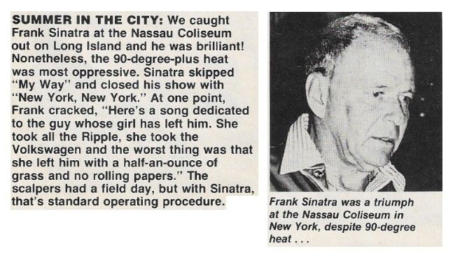 Sinatra, Frank / Summer in the City / 1979