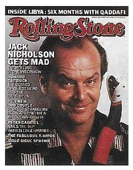Nicholson, Jack / Rolling Stone Cover Photo / 1986