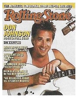 Johnson, Don / Rolling Stone Cover Photo / 1986