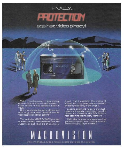 Macrovision / Finally...Protection Against Video Piracy! / 1986