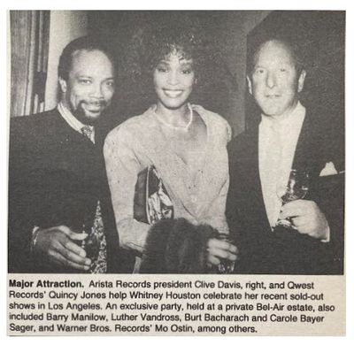 Houston, Whitney--Quincy Jones--Clive Davis / Major Attraction. / 1986