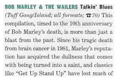 Marley, Bob / Talkin' Blues / 1991