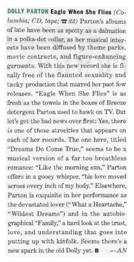 Parton, Dolly / Eagle When She Flies / 1991