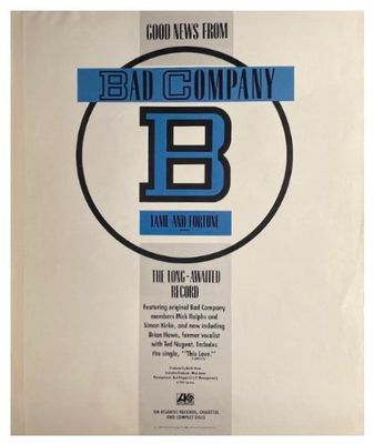 Bad Company / Fame and Fortune / 1986