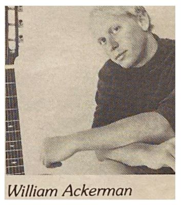 Ackerman, William / Closeup--Head Tilted--with Guitar / 1986