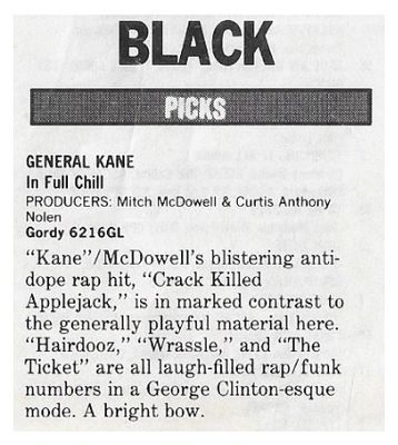 General Kane / In Full Chill / 1986