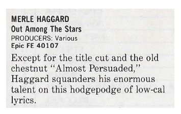Haggard, Merle / Out Among the Stars / 1986