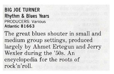 Turner, Big Joe / Rhythm &amp; Blues Years / 1986
