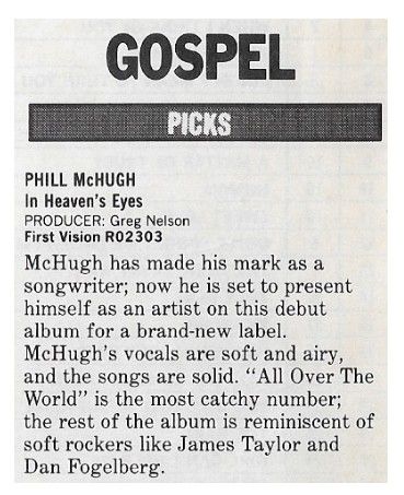 McHugh, Phill / In Heaven's Eyes / 1986