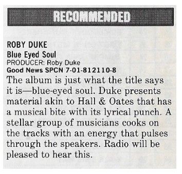 Duke, Roby / Blue Eyed Soul / 1986