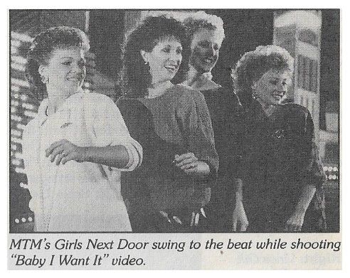 Girls Next Door / Shooting Video for Baby I Want It / 1986