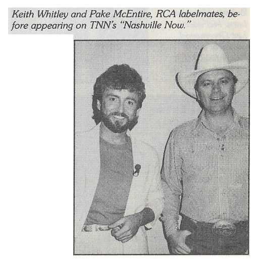 Whitley, Keith / With Pake McEntire Backstage on Nashville Now / 1986
