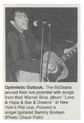 BoDeans / Optimistic Outlook. / 1986
