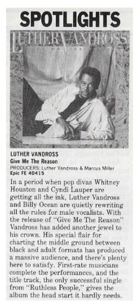 Vandross, Luther / Give Me the Reason / 1986