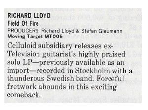 Lloyd, Richard / Field of Fire / 1986